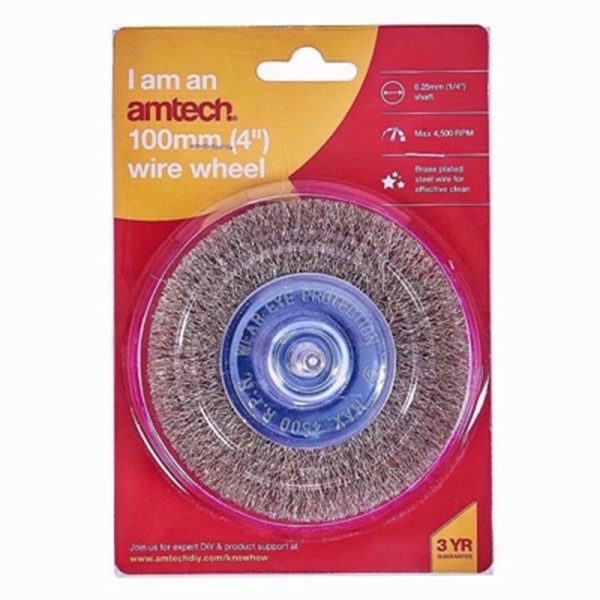 AMTECH WIRE WHEEL 4INCH