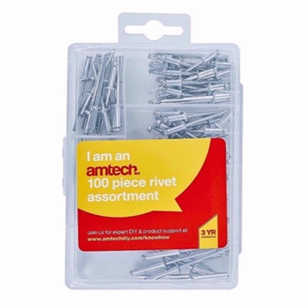 AMTECH RIVETS ASSORTED 100PC