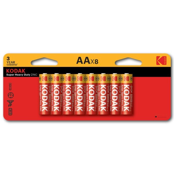 KODAK BATTERIES ZINC AA PACK OF 8