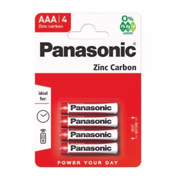 PANASONIC BATTERIES RO3 AAA 4S PACK OF 12