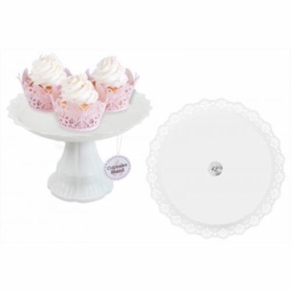 CUP CAKE STAND WHITE