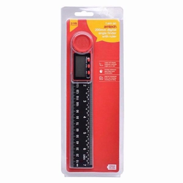 AMTECH DIGITAL ANGLE FINDER RULER 200MM