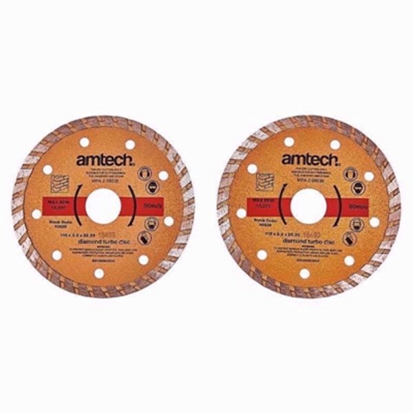 AMTECH DISC DIAMOND TURBO SET 2PC 115MM