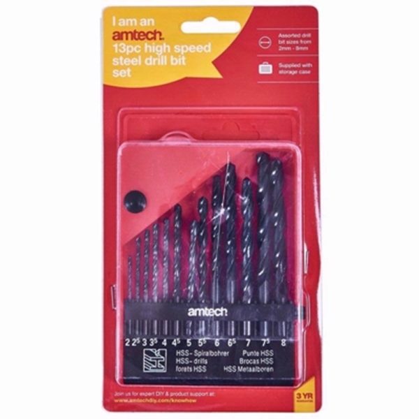 AMTECH DRILL HIGH SPEED 13PC SET