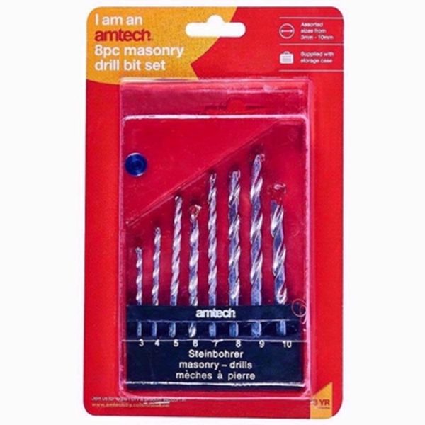 AMTECH DRILL MASONRY 8PC SET