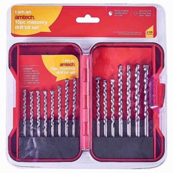 AMTECH DRILL MASONRY BIT 15PC SET