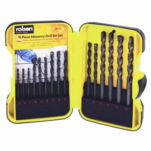 ROLSON MASONRY DRILL BIT SET 15PCE