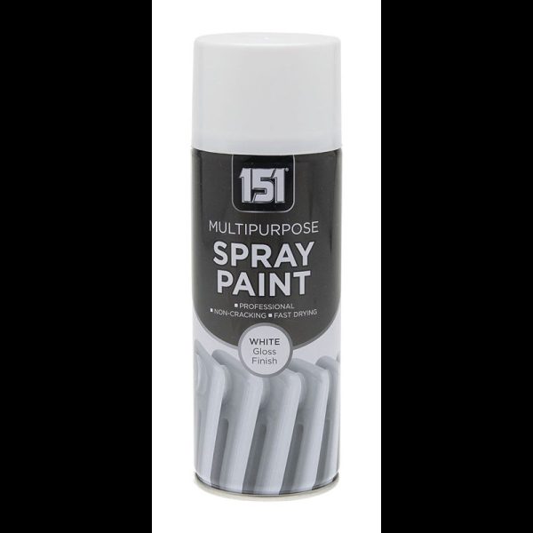 151 PAINT SPRAY 400ML WHITE GLOSS