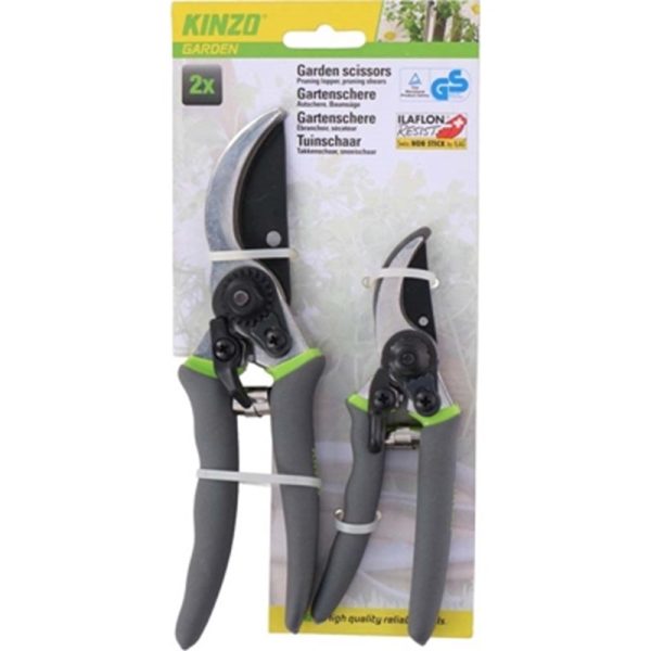 KINZO GARDEN PRUNING SHEARS 2PC 21CM+16CM