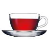 PASABAHCE TEA CUP & SAUCER SET 238ML 6PC