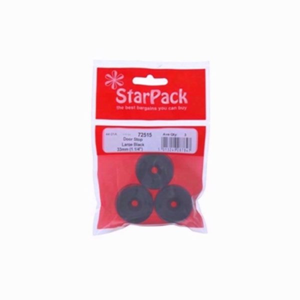 STARPACK DOOR STOP LG BLK 33MM