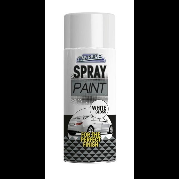 CARPRIDE PAINT SPRAY 400ML WHITE GLOSS