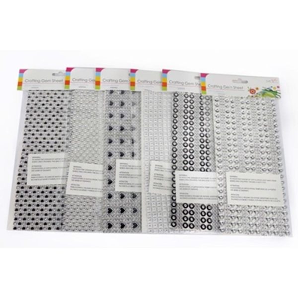 SIL CRAFT GEM SHEETS SILVER/BLACK