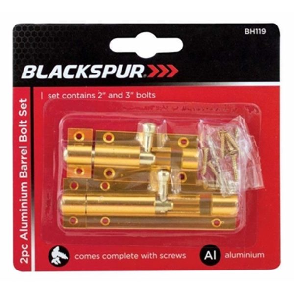 BLACKSPUR 2PC BARREL BOLT SET