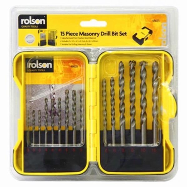 ROLSON MASONRY DRILL BIT SET 15PCE