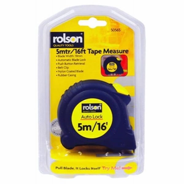 ROLSON TAPE MEASURE AUTO LOCK 5MTR