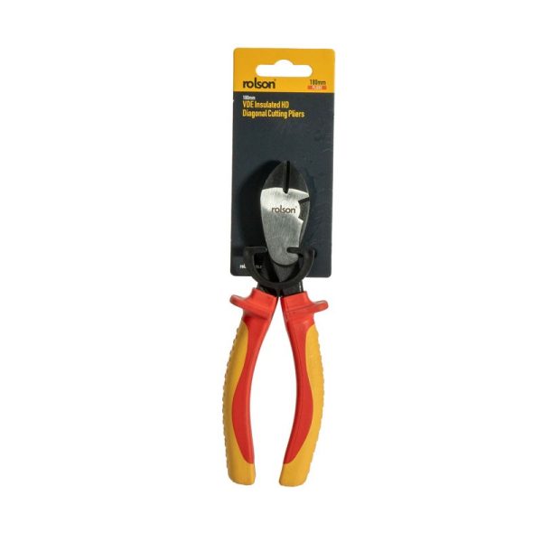 ROLSON DIAGONAL CUTTING PLIER VDE INSULATED 180MM