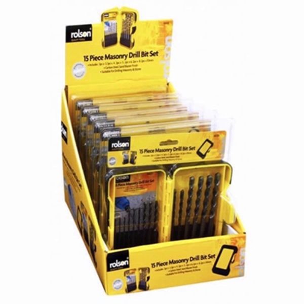 ROLSON MASONRY DRILL BIT SET 15PCE