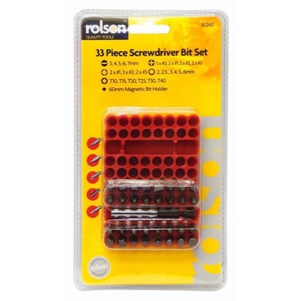 ROLSON SCREW DRIVER BIT SET 33PCE