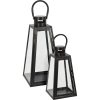 LANTERN METAL BLACK SET 2PC