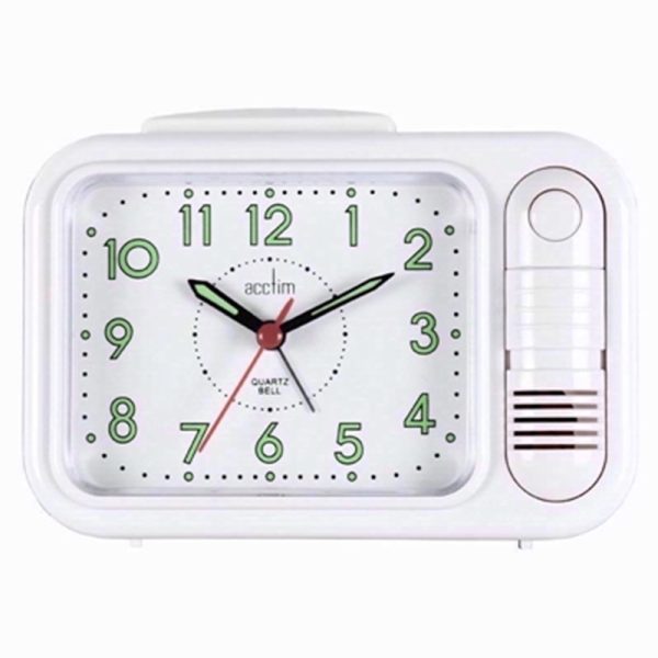 ACCTIM SONNET BELL ALARM CLOCK WHITE