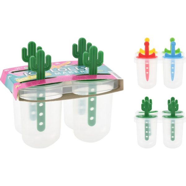 ICE LOLLY MAKER PP SET 4 CLEAR