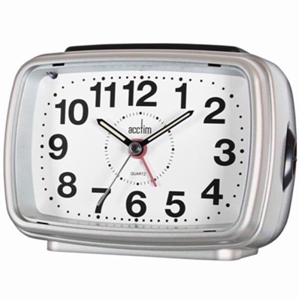 ACCTIM TITAN 2 SILVER ALARM CLOCK