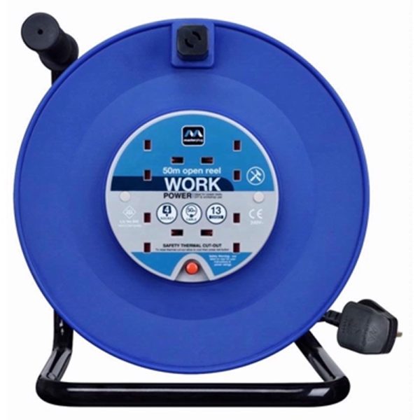 MASTERPLUG 4 SOCKET 50M REEL