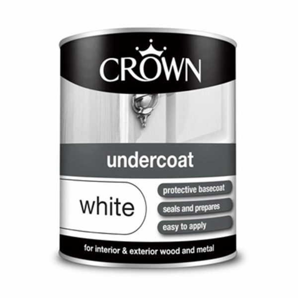 CROWN PAINTS UNDERCOAT WHITE 750ML