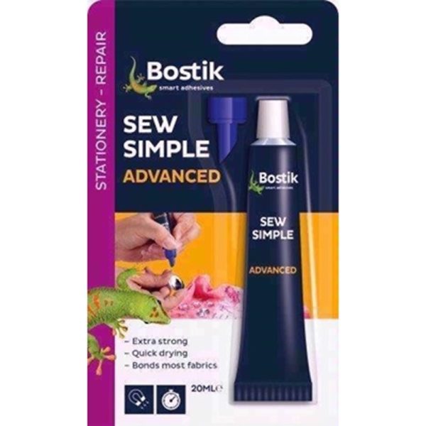 BOSTIK SEW SIMPLE FABRIC GLUE 20ML