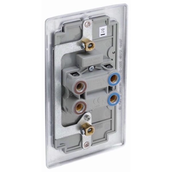 BG 45A SWITCH ON DOUBLE PLATE B/CHROME