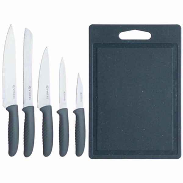 VINERS SPECKLE 5PC KNIFE SET WITH BOARD