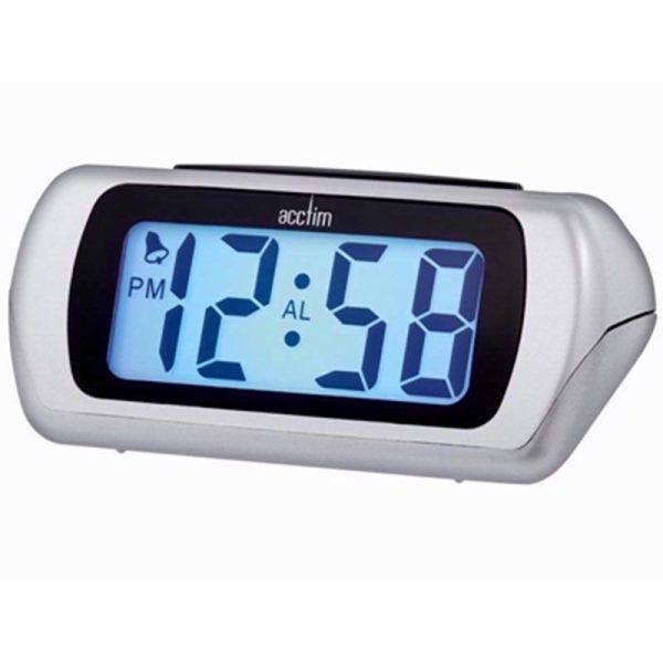 ACCTIM AURIC DIGITAL ALARM CLOCK SILVER