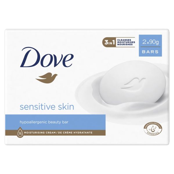 DOVE SOAP SENSITIVE 90G 4PCS PACK OF 12