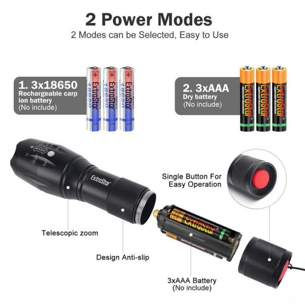 EXTRASTAR 10W LED ALUMINIUM TORCH