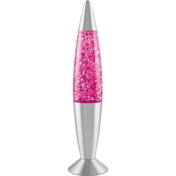 GLOBAL GIZMOS LAVA LAMP PINK GLITTER 16 INCH