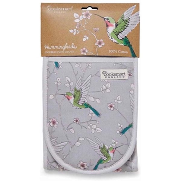 COOKSMART DOUBLE OVEN GLOVE HUMMINGBIRDS