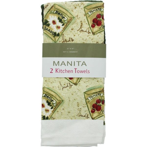 MANITA KITCHEN TOWELS SEEDS 2PCE