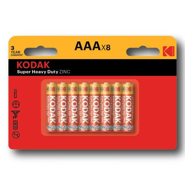 KODAK BATTERIES ZINC AAA PACK OF 8