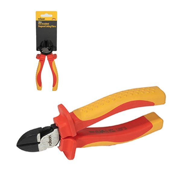 ROLSON DIAGONAL CUTTING PLIERS VDE INSULATED 160MM