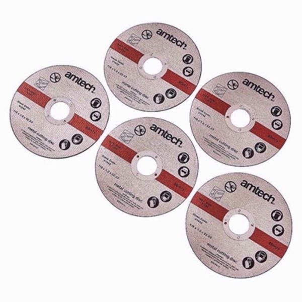 AMTECH CUTTING DISCS METAL 5PC 1.2MMX115MM