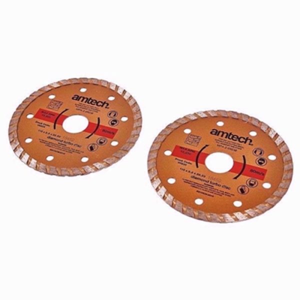 AMTECH DISC DIAMOND TURBO SET 2PC 115MM