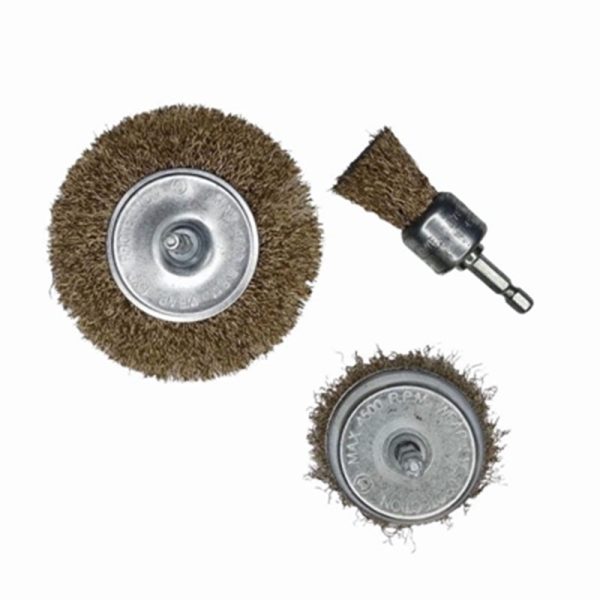 ROLSON HEX SHANK WIRE BRUSH 3PC SET