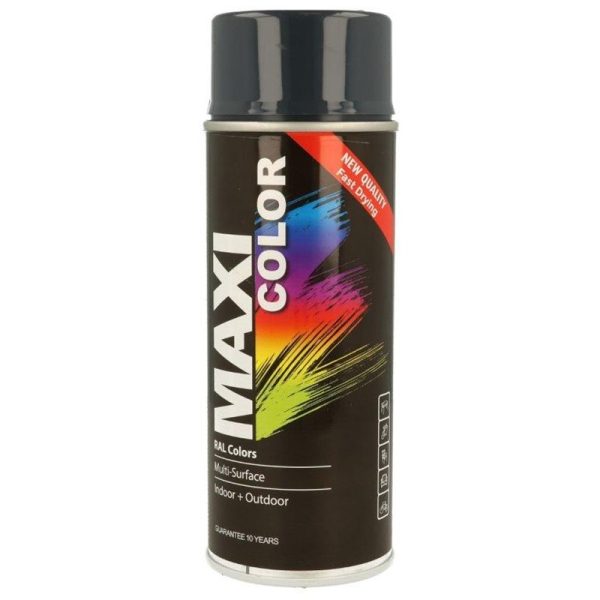 MAXICOLOR SPRAY PAINT GLOSS ANTHRACTIC GREY 400ML