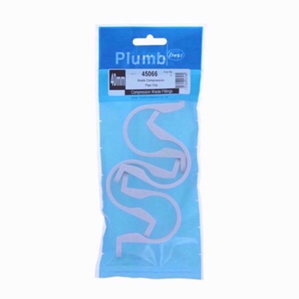 PLUMB WASTE COMPRESSION PIPE CLIPS 40MM