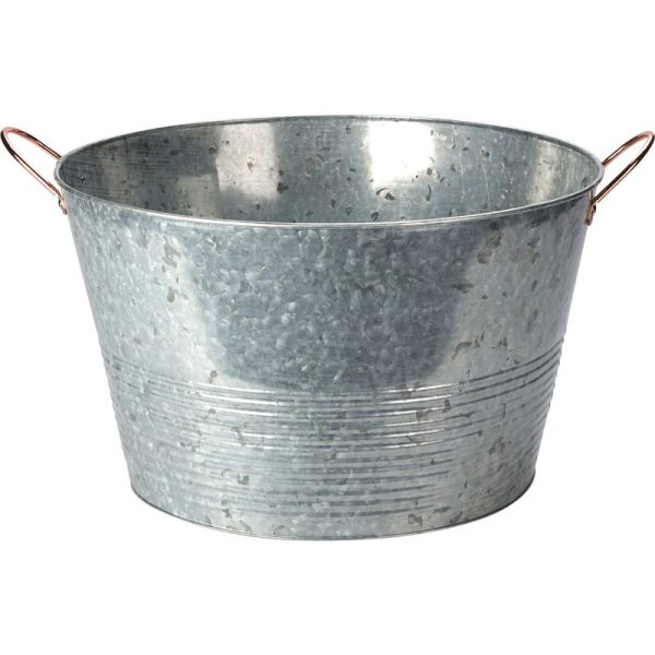 METAL BUCKET ZINC WITH HANDLES