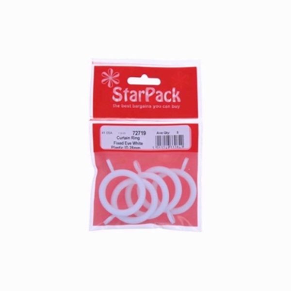 STARPACK CURTAIN RING EYE WHITE 28MM