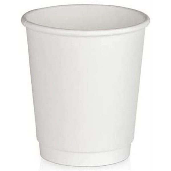 ECO WISE PAPER CUPS DOUBLE WALL WHITE 8OZ 25PCS