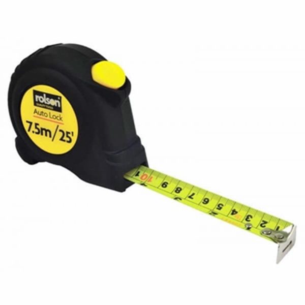 ROLSON TAPE MEASURE AUTO LOCK 7.5MTR