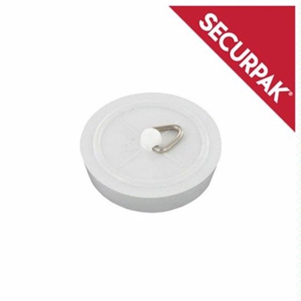 SECURPAK SINK PLUG WHITE 38MM